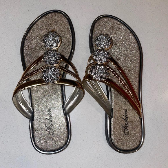 Shoes - Gold and Silver Women's Sandals